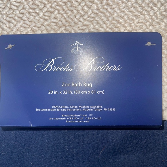 Brooks Brothers Zoe Flint Bath Rug Reversible Beige Color 20” X 32” 100% Cotton - Picture 4 of 6